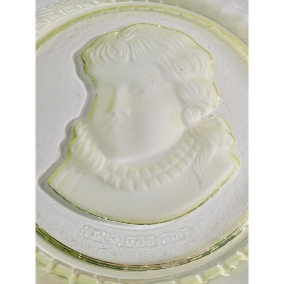 Antique Uranium Children's (Boy) EAPG ABC Plate by Clay's Crystal Works - Picture 5 of 9